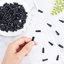 プラスチックストッパー  シリンジバレルチップキャップ  ブラック  17x7.5mm&nbsp;TOOL-GB0001-08
