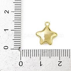 真鍮チャーム  笑顔の星チャーム  長持ちメッキ  カドミウムフリー＆ニッケルフリー＆鉛フリー  ゴールドカラー  12.5x11.5x4mm  穴：1.4mm&nbsp;LS-KK-L238-26G
