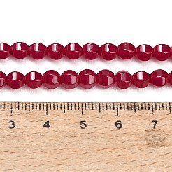 Lab Grown Red Corundum Beads Strands&nbsp;GG-CBAC488-04B