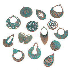14Pcs 14 Styles Tibetan Style Alloy Pendants&nbsp;FIND-TA0010-61