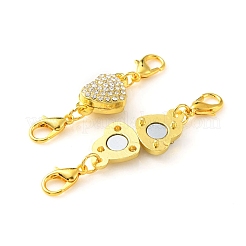 Alloy Crystal Rhinestone Magnetic Clasps&nbsp;ALRI-YW0001-10G