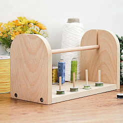 木製ミシン糸収納スタンドセット  鉄ネジと六角レンチ付き  バリーウッド  120x265x150mm&nbsp;TOOL-WH0002-05