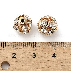 10mm Brass Rhinestone Beads&nbsp;X1-KK-S519-01C-01G