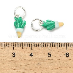 合金エナメルチャーム  丸カン付き  野菜  14.5x7.5x4mm  穴：5mm&nbsp;ENAM-I080-01S-03