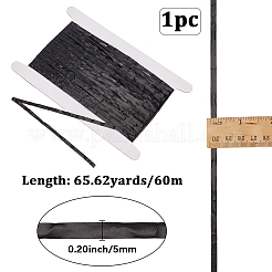 60m TPU 滑り止めブラストラップ  厚紙ディスプレイカード1枚付き。  ブラック  5x0.12mm&nbsp;DIY-GF0013-68B