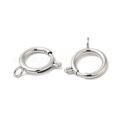 Non-Tarnish 304 Stainless Steel Spring Ring Clasps&nbsp;STAS-Q215-45P-03