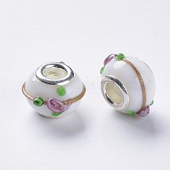 Handmade Gold Sand Lampwork European Beads&nbsp;LAMP-S193-015