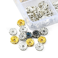150Pcs 6 Styles Iron Rhinestone Spacer Beads&nbsp;FIND-FS0001-35