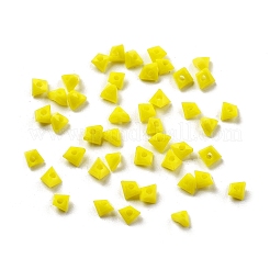 ガラスビーズ  三角ビーズ  ダイヤモンドビーズ 透明クリスタル 尖ったビーズ  きいろ  3x3x2mm  穴：0.8mm&nbsp;LS-GLAA-D300-01I