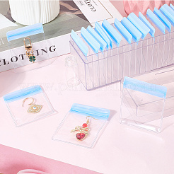 Rectangle Transparent ABS Plastic Jewelry Storage Boxes with Lid and PVC Bags&nbsp;CON-WH20001-17D