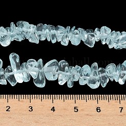 Imitation Aquamarine Glass Chip Beads Strands&nbsp;GLAA-C041-01