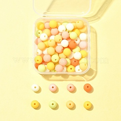 70Pcs Rubberized Style Acrylic Beads&nbsp;MACR-FS0001-71D
