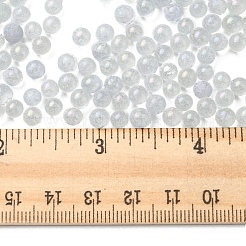 暗闇で光る透明ガラスラウンドビーズ  穴なし/ドリルなし  ライトグレー  5mm  約2800個/袋&nbsp;GLAA-F124-B10