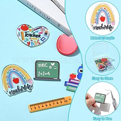 12Pcs 6 Styles Study Style Opaque Acrylic Double Sided Pendants&nbsp;FIND-CJ0002-52