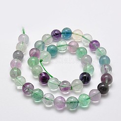 Natural Fluorite Beads Strands&nbsp;X-G-E112-6mm-18