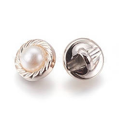 Plastic Shank Buttons&nbsp;BUTT-WH0012-01
