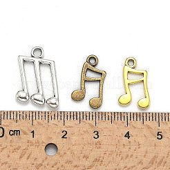 合金のチベット風チャーム  音符  ミックスカラー  24~27x10~16x2~3mm  穴：1.5~2.5mm&nbsp;TIBEP-MSMC022-M2
