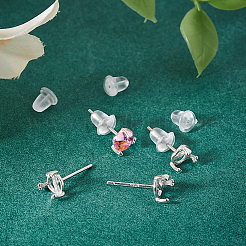 2Pairs Sterling Silver Stud Earring Finding&nbsp;STER-BC0002-56