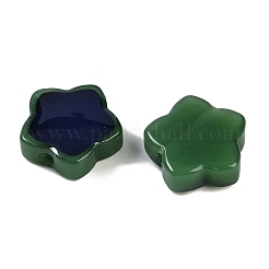 ツートンガラスムードビーズ  スター  温度感知色変化ビーズ  ブラック  14x14.5x5mm  穴：1.2mm&nbsp;GLAA-Z007-06C