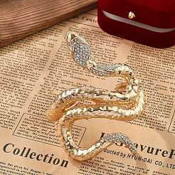 Snake Alloy Open Cuff Bangles for Women&nbsp;BJEW-A027-02G