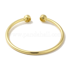 Rack Plating Brass Open Cuff Bangles&nbsp;BJEW-P323-03G