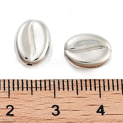 CCBプラスチックビーズ  オーバル  プラチナ  10.5x8x4.5mm  穴：1.2mm  2500個/ 500g&nbsp;CCB-S164-55P