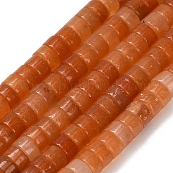 天然石レッドアベンチュリンビーズ連売り  ディスク  ヒシビーズ  4x2~2.5mm  穴：0.7mm  約158~160個/連  14.96''~15.16''（38~38.5センチメートル）&nbsp;G-Z110-A10-2x4mm-03