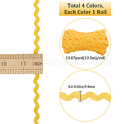 50M 4 Colors Wave Bending Fringe Trim&nbsp;OCOR-GF0003-49