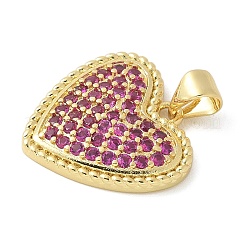 Brass Micro Pave Cubic Zirconia Pendants&nbsp;KK-K298-15F-G