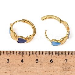 304 Stainless Steel Enamel Hoop Earrings for Women&nbsp;EJEW-K271-07G