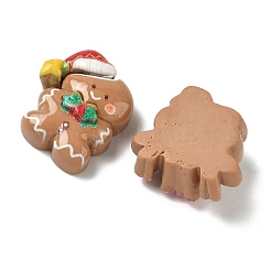 リンゴと木と鹿のクリスマステーマの不透明樹脂カボション  混合図形  ミックスカラー  10~22.5x17.5~29x6.5~9mm&nbsp;RESI-B037-07