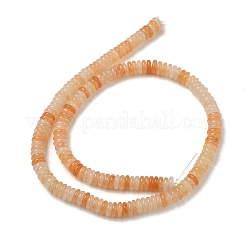 染め加工天然石ホワイトジェイドビーズ連売り  滑らかなロンデル  パパイヤホイップ  6.5x2mm  穴：1.1mm  約167個/連  14.76''（37.5センチメートル）&nbsp;GG-CBAC08A-A01-02