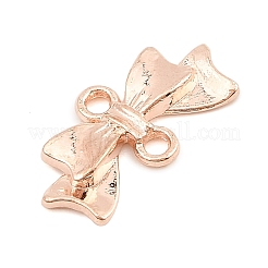 合金リンクコネクター  蝶結び  カドミウムフリー＆ニッケルフリー＆鉛フリー  ローズゴールド  20x10x3mm  穴：2mm&nbsp;EA11930Y-RG-NR