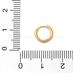 316ステンレススチールマイクロパヴェクリアキュービックジルコニアフープ軟骨イヤリング  リング  ゴールドカラー  内径：6mm&nbsp;WG9FB89-07
