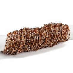 天然な黄色の水晶ビーズ連売り  キューブ  多面カット  3~3.5x3~3.5x3mm  穴：0.7mm  約124~129個/連  15~15.0''（38.1~38.3センチメートル）&nbsp;LS-G-RM2025-C31-B