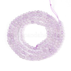 天然ラベンダーアメジストビーズ連売り  ラウンド  多面カット  2~2.5mm  穴：0.5mm  約165~189個/連  14.96~15.75'''（38~40センチメートル）&nbsp;G-T143-03