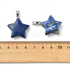 天然石ラピスラズリペンダント  染め  スター  27.5~28.5x25~26x8~9mm  穴：7x4mm&nbsp;GG-K002-10L