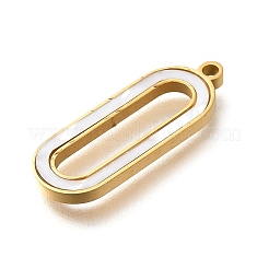 Hollow Oval 304 Stainless Steel Pendants&nbsp;STAS-Q348-05G