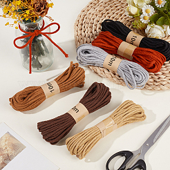 6 Bunldes 6 Colors Braided Polycotton Round Twine&nbsp;OCOR-CY0004-24B