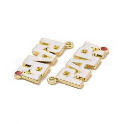 Christmas Theme Rack Plating Alloy Enamel Pendants&nbsp;PALLOY-O109-42LG