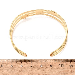 304 Stainless Steel & Rhinestone Cuff Bangles for Women&nbsp;BJEW-C155-01B-G