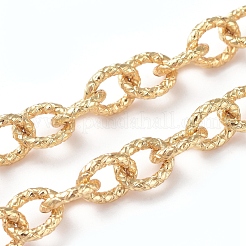 Brass Textured Cable Chains&nbsp;CHC-G005-10G