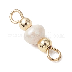 12Pcs 2 Colors Natural Cultured Freshwater Pearl Potato Links Connector Charms&nbsp;PALLOY-JF05009