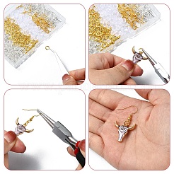 200Pcs 2 Color Brass Earring Hooks&nbsp;KK-YW0002-30