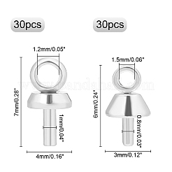 304 Stainless Steel Cup Pearl Peg Bails Pin Pendants&nbsp;STAS-UN0016-47S