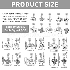 4 Sets Tibetan Style Alloy European Dangle Charms&nbsp;AJEW-PH0002-90