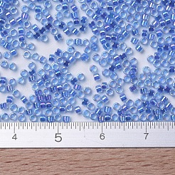 MIYUKIデリカビーズ  シリンダー  日本製シードビーズ  11/0  （db0077)ブルーライニングクリスタルab  1.3x1.6mm  穴：0.8mm  約20000個/袋  100 G /袋&nbsp;SEED-J020-DB0077