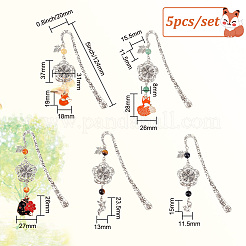 Tibetan Style Alloy Hook Bookmarks&nbsp;AJEW-AB00019