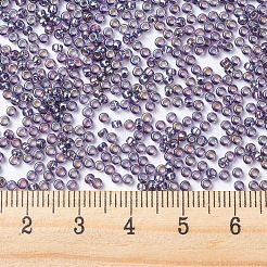 MIYUKIラウンドロカイユビーズ  日本製シードビーズ  （rr1024)シルバーライニングアメジストab  11/0  2x1.3mm  穴：0.8mm  約5500個/50g&nbsp;SEED-X0054-RR1024