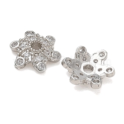 Brass Micro Pave Cubic Zirconia Bead Caps&nbsp;CU-CBA6E4E-10P